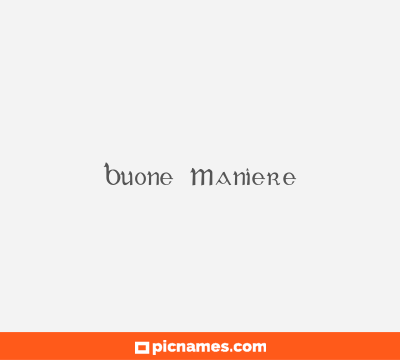 Buone Maniere